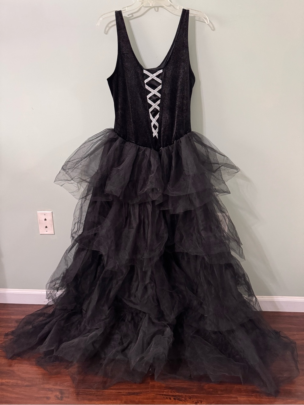 Dreamgirl women’s black tulle gothic witch dark fairy vampire Halloween costume